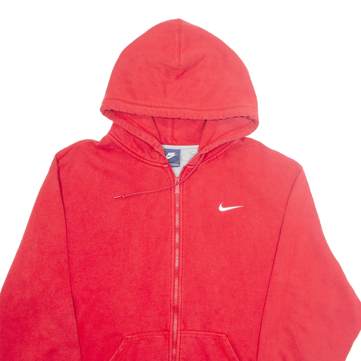 NIKE Mens Red Hoodie Full Zip 2XL