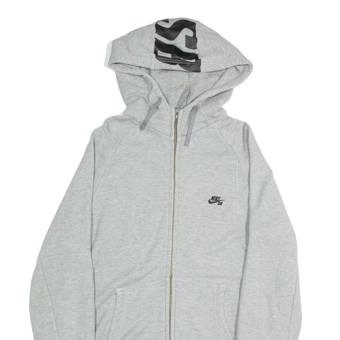 NIKE SB Mens Grey Hoodie Full Zip M