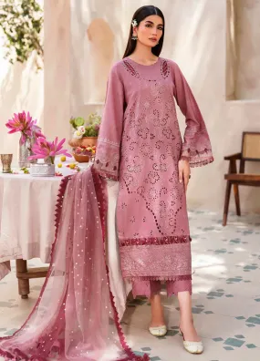 Nureh Bazaar Dhoop Kinaray Chikankari Lawn Unstitched 3Pc Suit NS-136