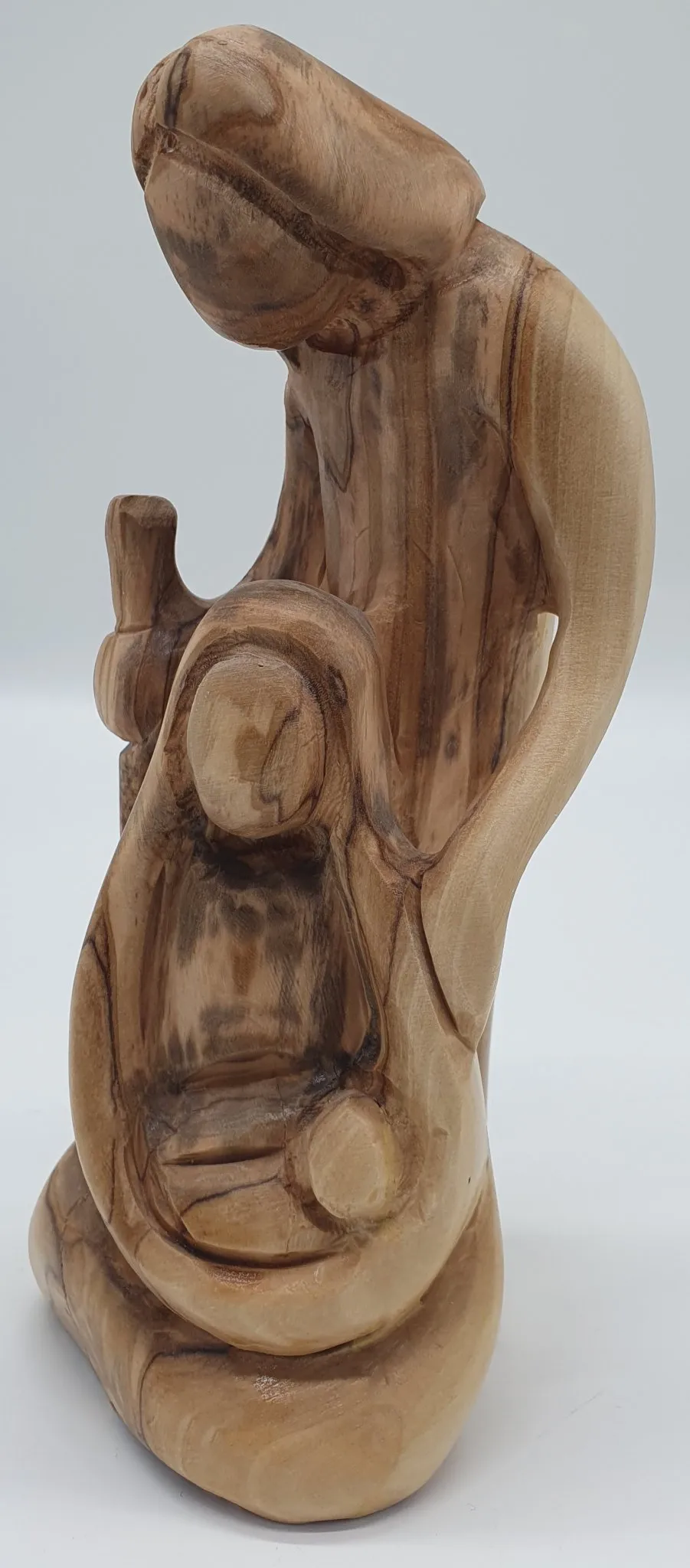 Olive Wood Nativity Figurine Made in the Holy Land - Unique Christmas Gift for Friends and Family