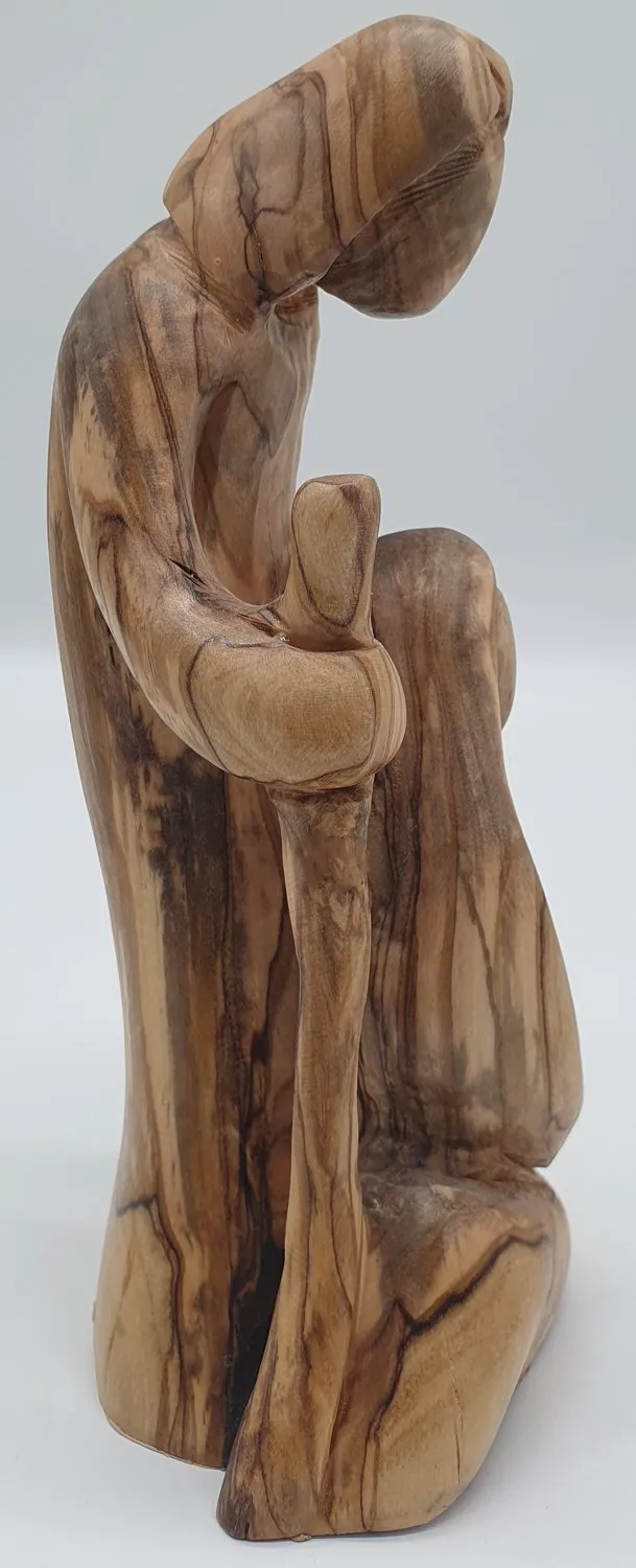 Olive Wood Nativity Figurine Made in the Holy Land - Unique Christmas Gift for Friends and Family