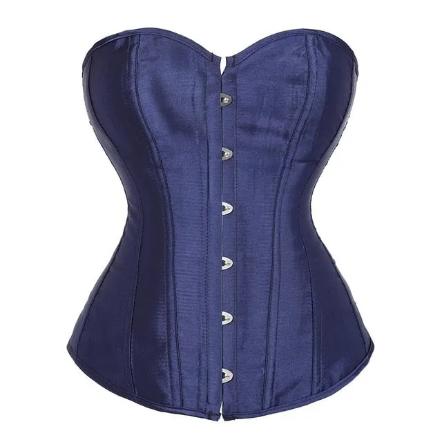 Overbust Gothic Bustiers Tops Sexy Waist Cincher Corset Plus Size