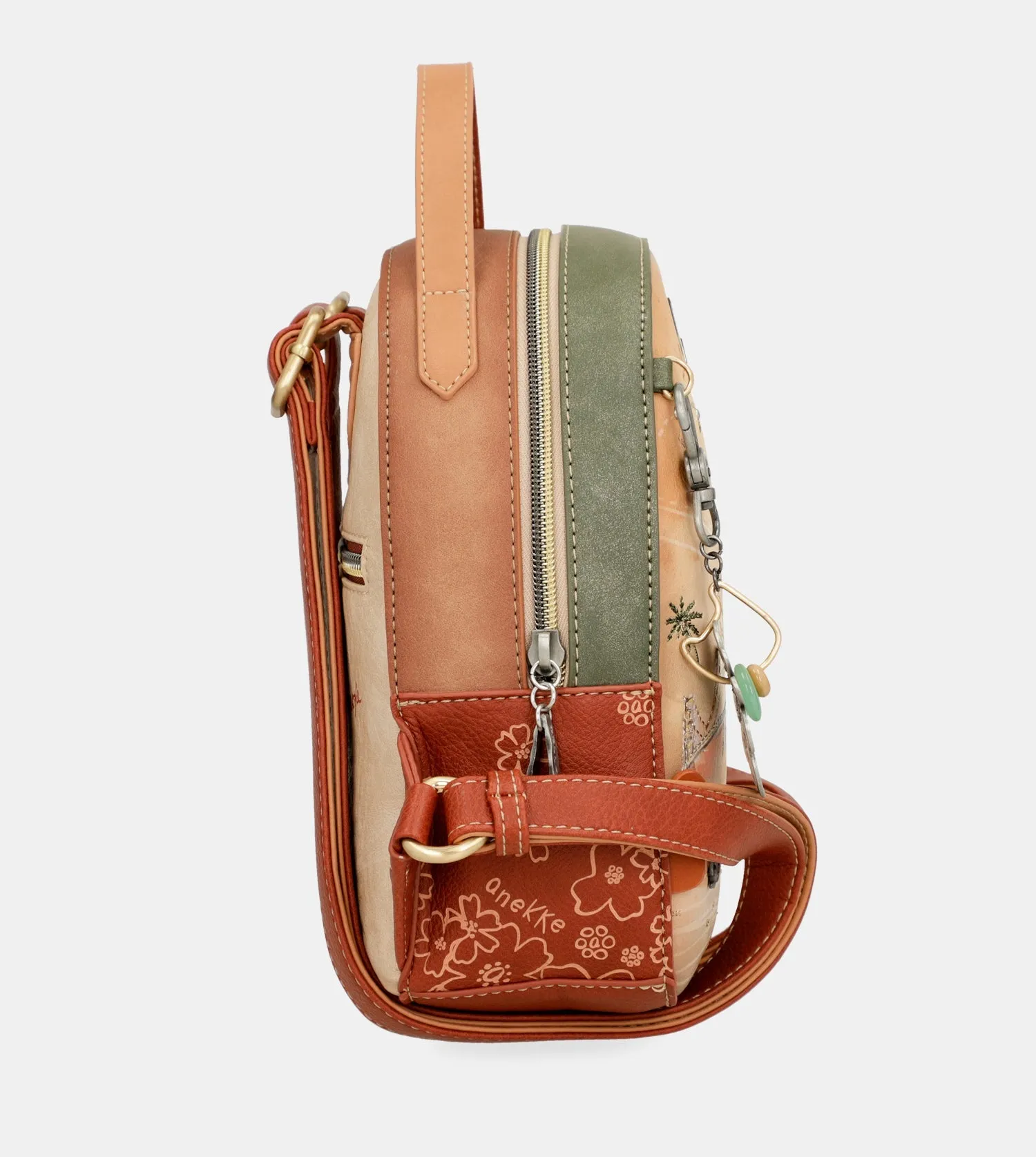 Peace & Love camel small backpack