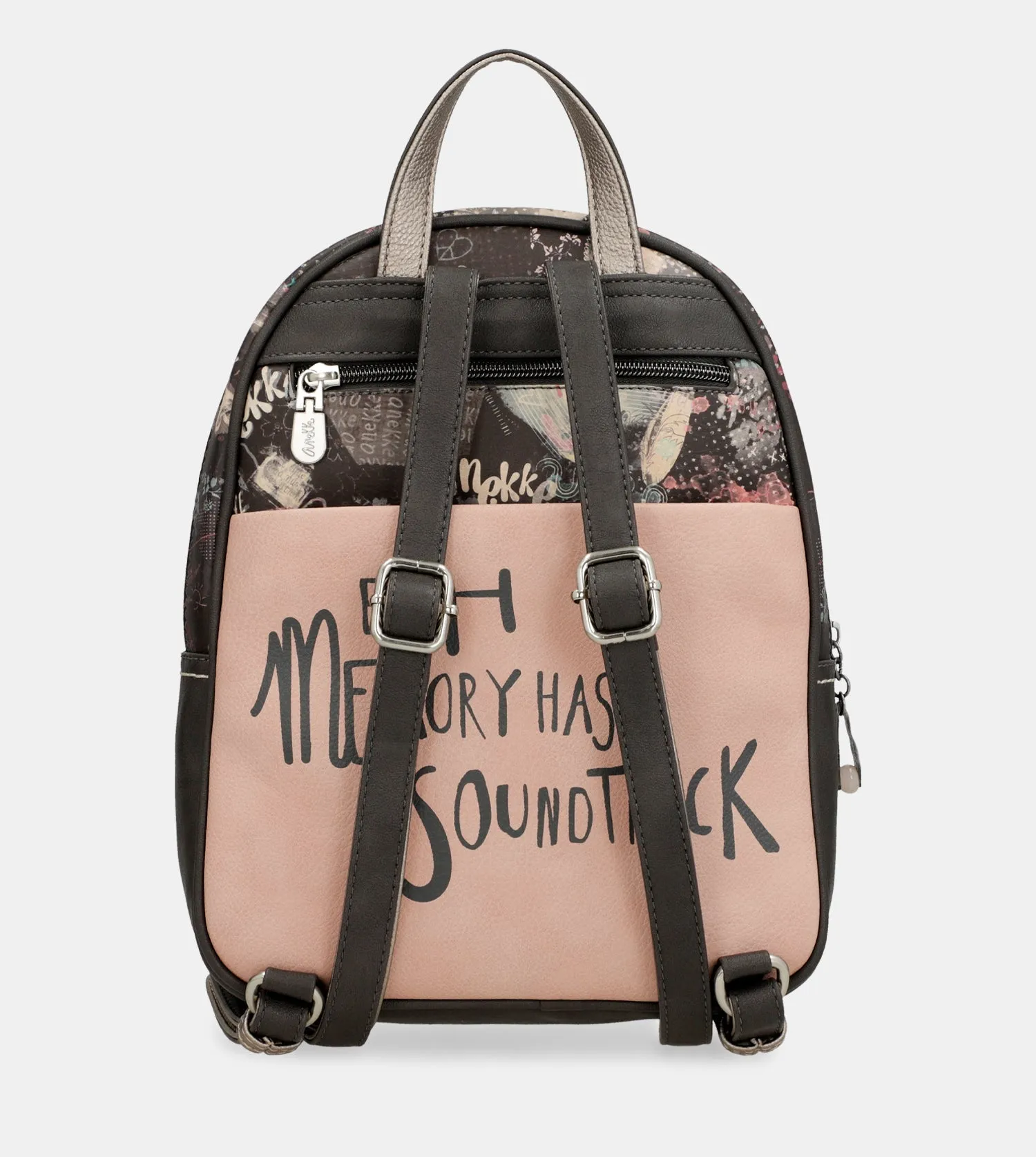 Peace & Love pink medium backpack