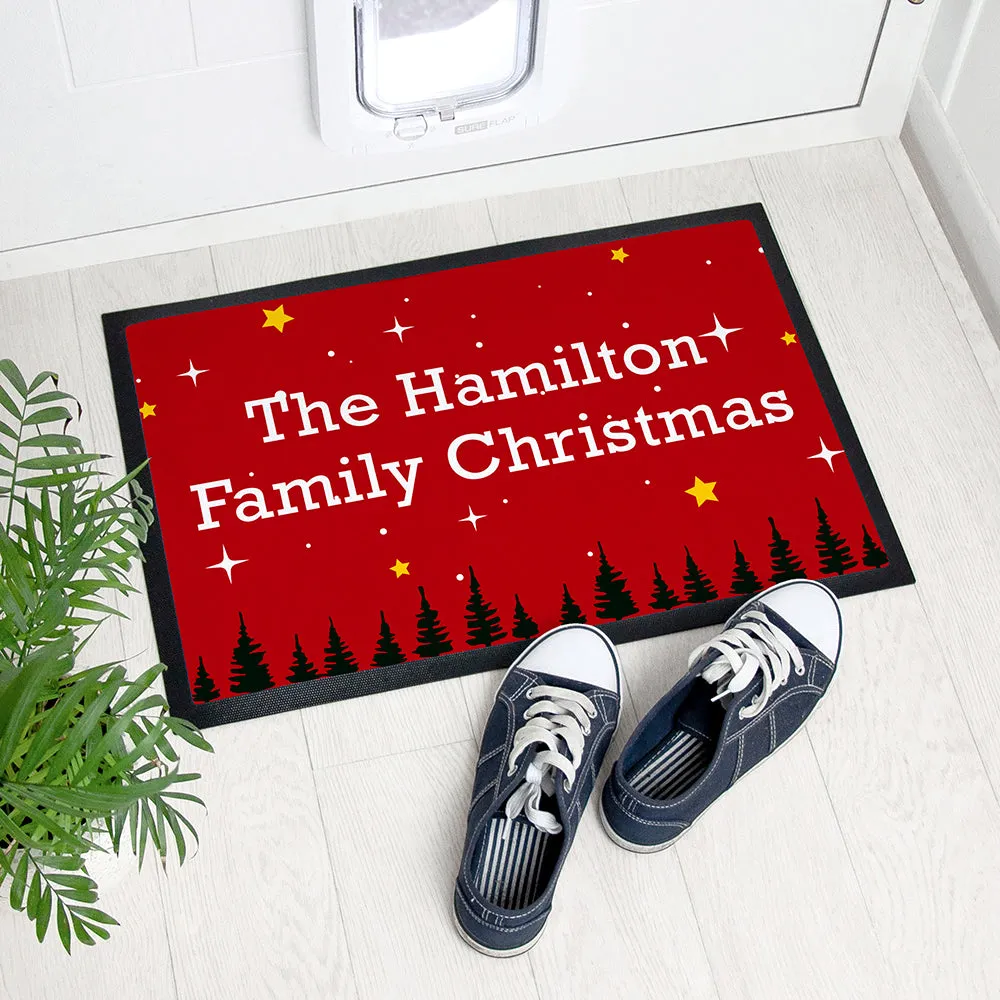 Personalised Christmas Scene Doormat