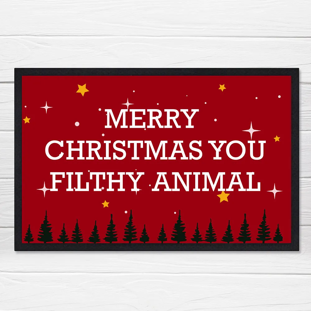 Personalised Christmas Scene Doormat