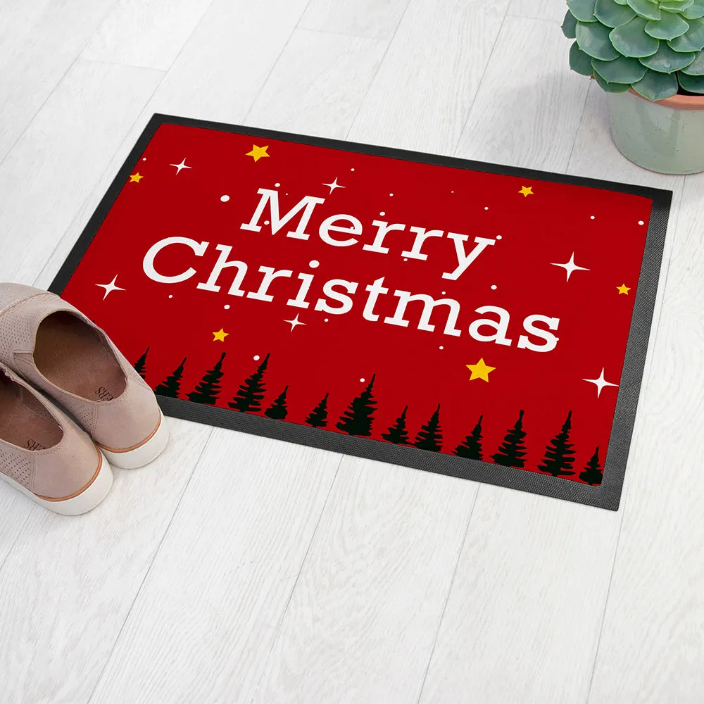 Personalised Christmas Scene Doormat