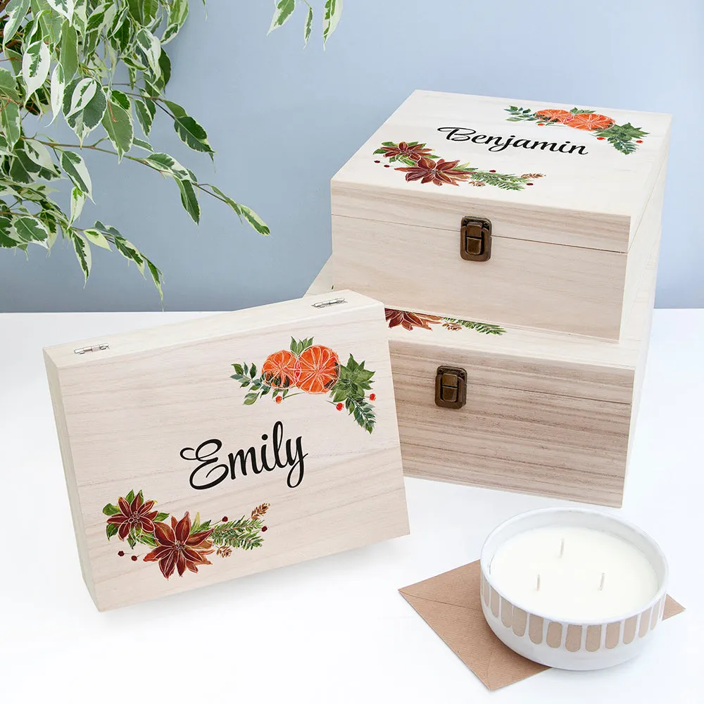 Personalised Festive Garland Christmas Eve Box