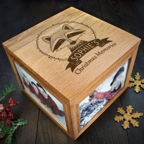 Personalised Woodland Raccoon Christmas Memory Box