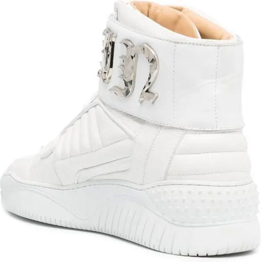 Philipp Plein logo high-top sneakers White