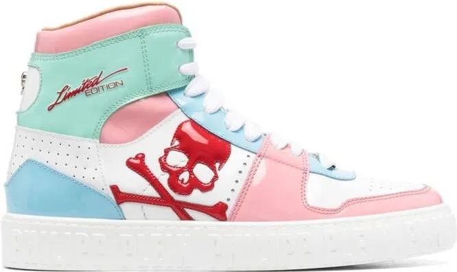 Philipp Plein Skull high-top sneakers Pink