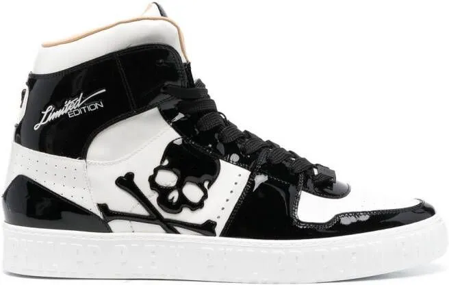 Philipp Plein skull-print high-top sneakers White