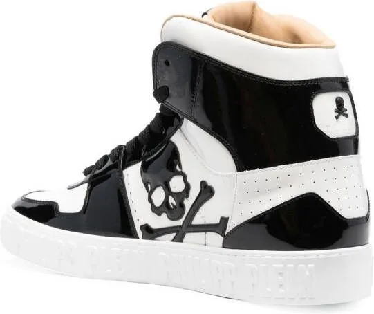 Philipp Plein skull-print high-top sneakers White