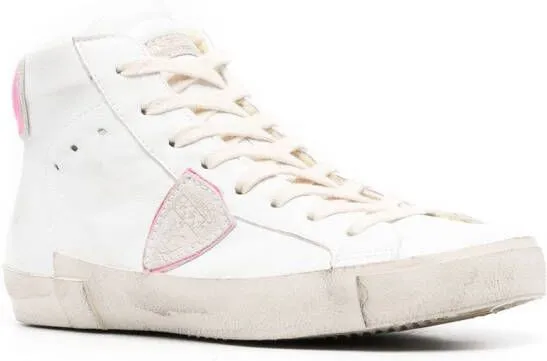 Philippe Model Paris logo-patch high-top sneakers White