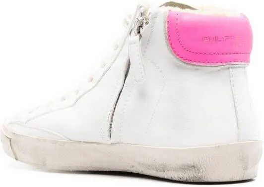 Philippe Model Paris logo-patch high-top sneakers White