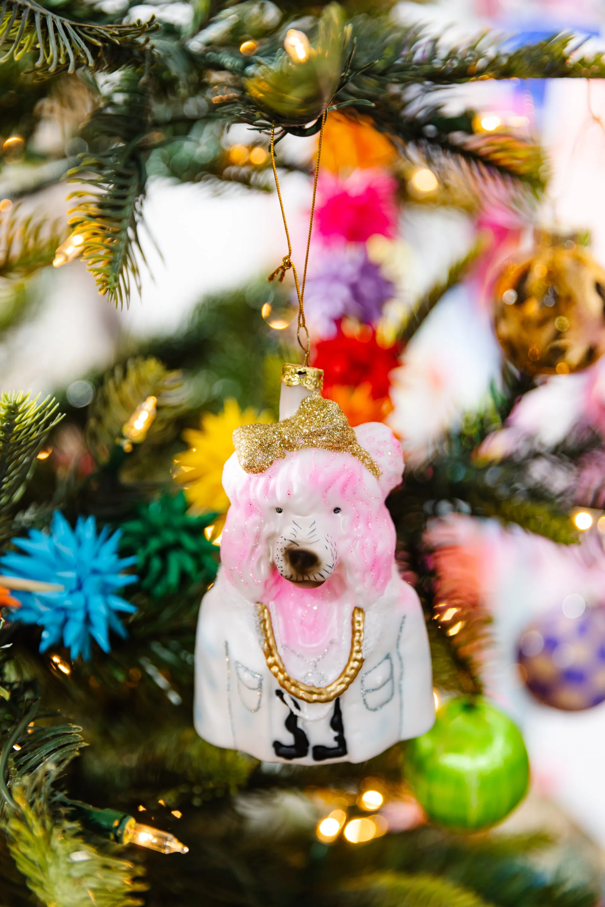 Pink Poodle Ornament