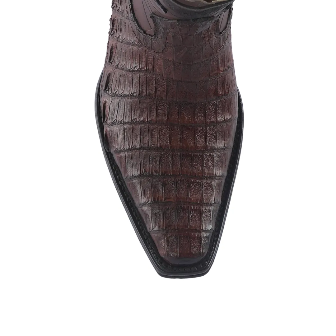 Platino Texas Country Exotic Boot Alligator Brandy Special