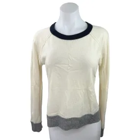 Rag & Bone Charley Cream Wool Cashmere Crewneck Knitted Pullover Sweater Size S