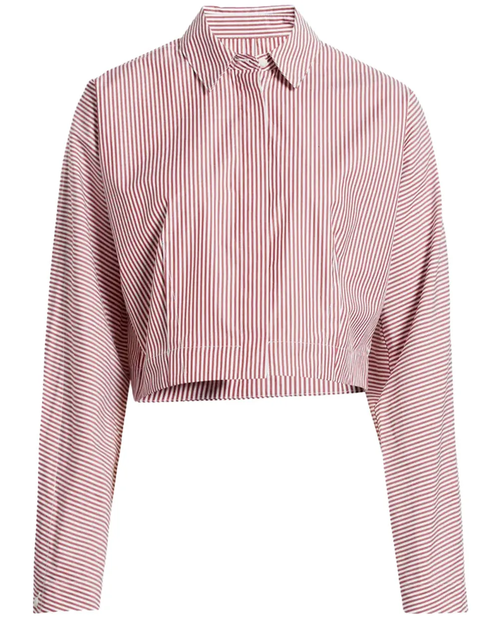 Red Stripe Morgan Cropped Shirt