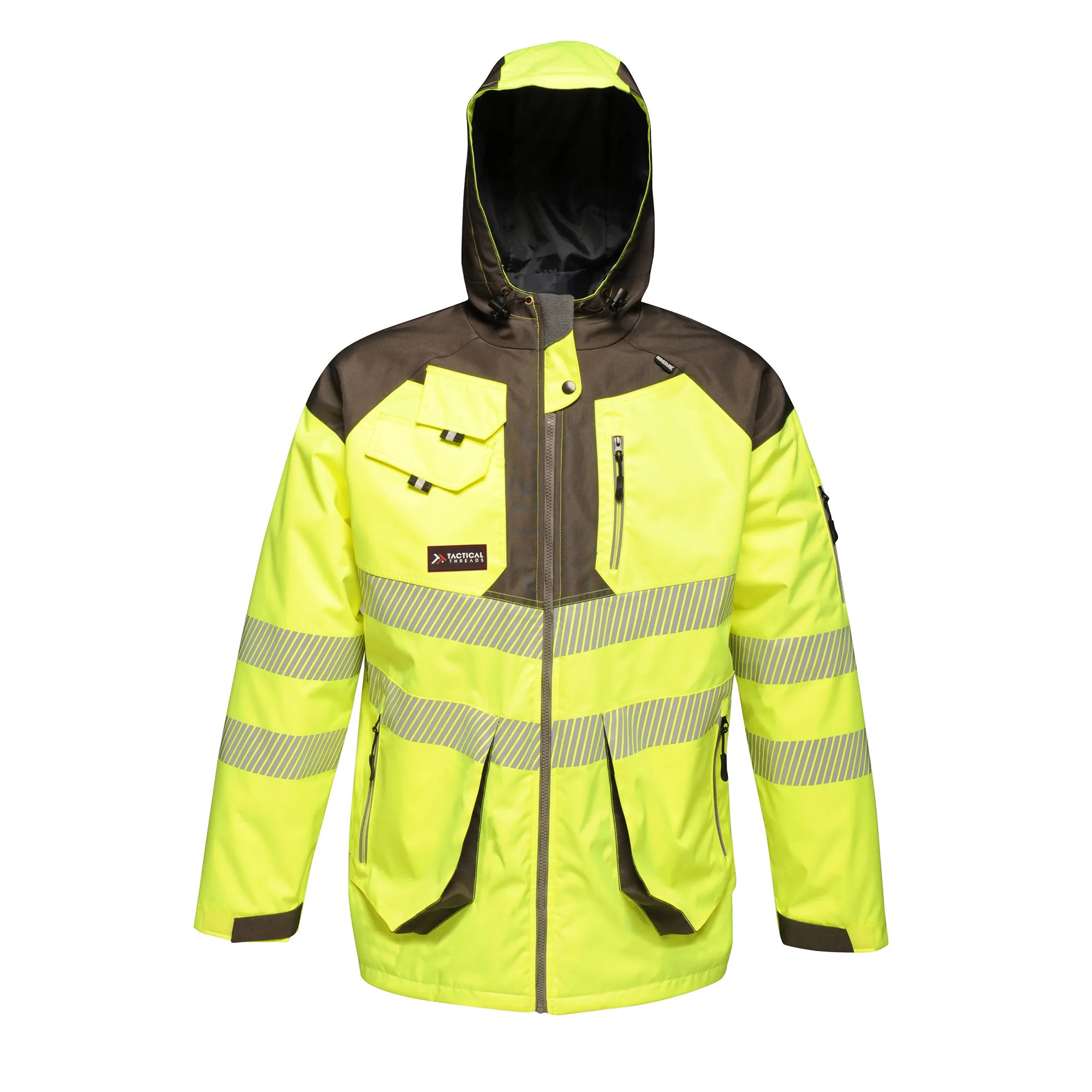 Regatta Hi-Vis Waterproof Parka Jacket Yellow/Grey