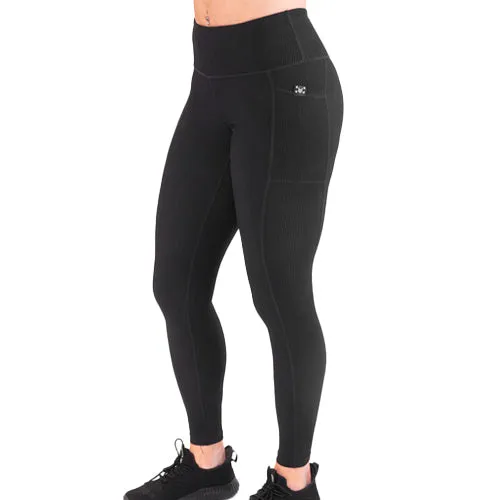 Ribbed Leggings | Black