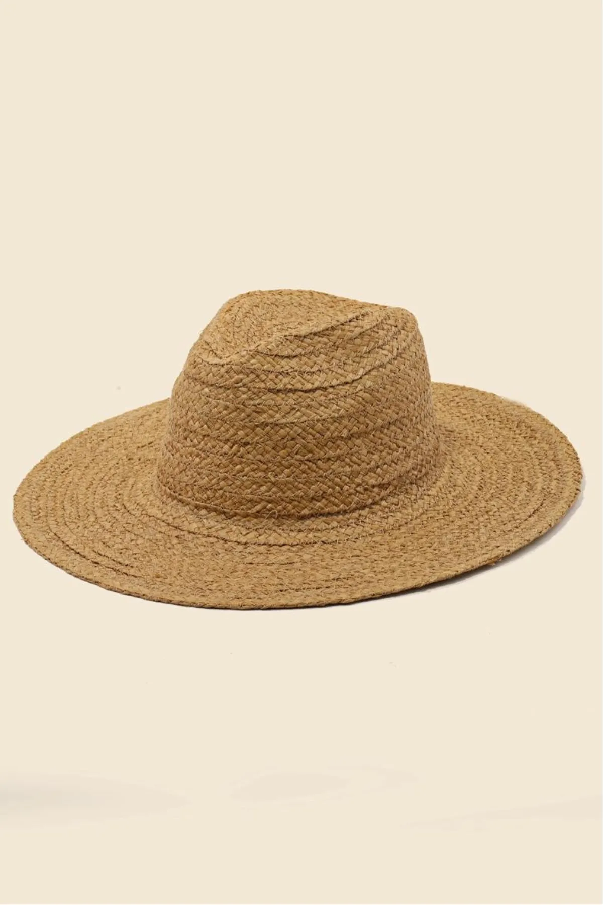 SADIE TAN Flat Brim Sun Hat