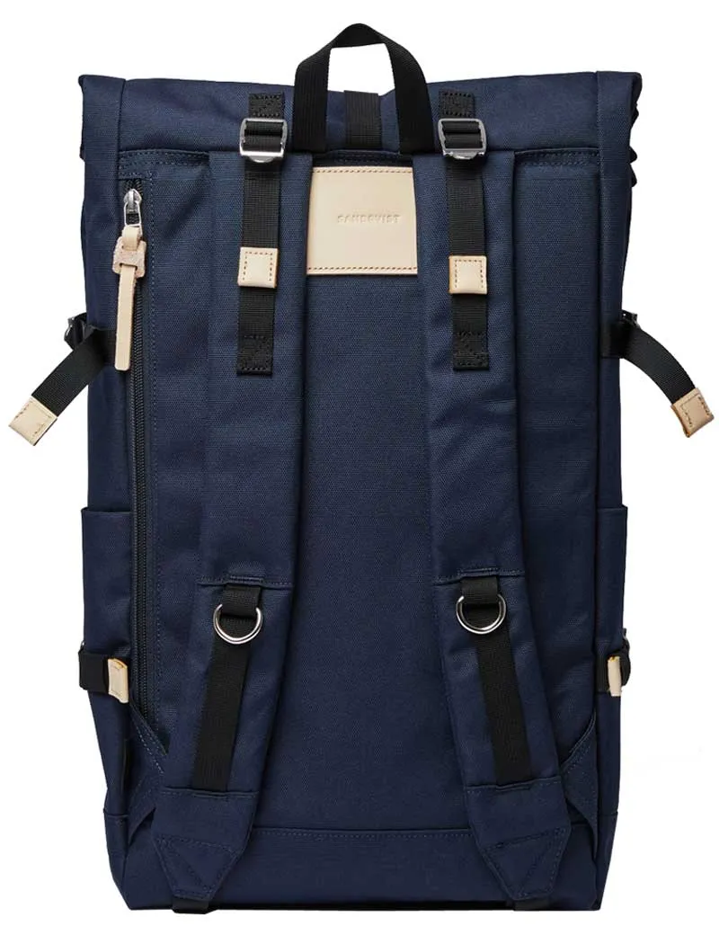 Sandqvist Bernt Backpack Navy Natural Leather