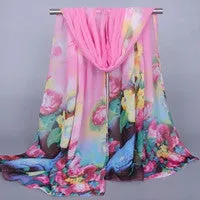 Scarf Luxury Women Printing Long Soft Wrap scarfs from India Ladies Shawl Chiffon Scarves