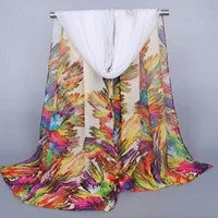 Scarf Luxury Women Printing Long Soft Wrap scarfs from India Ladies Shawl Chiffon Scarves