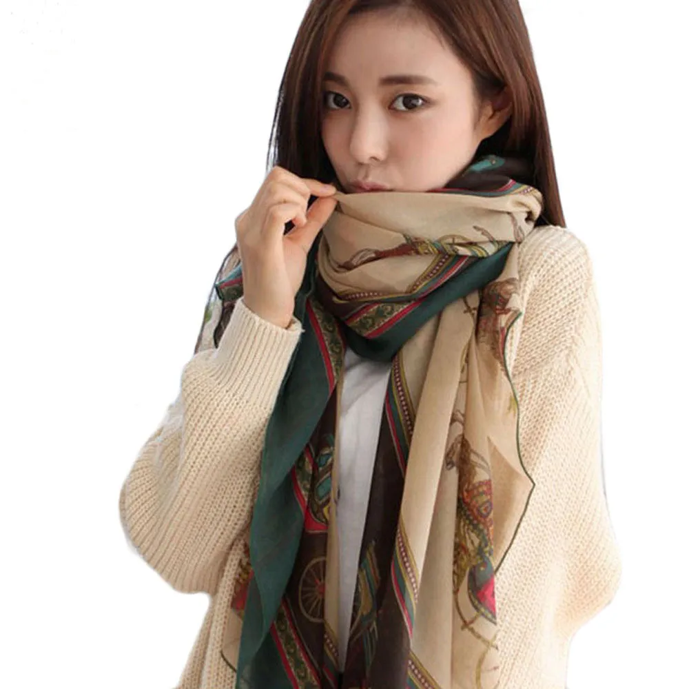 Scarf Women Lady Soft Large Wrap Shawl Scarves echarpe European and American popular bufanda de invierno