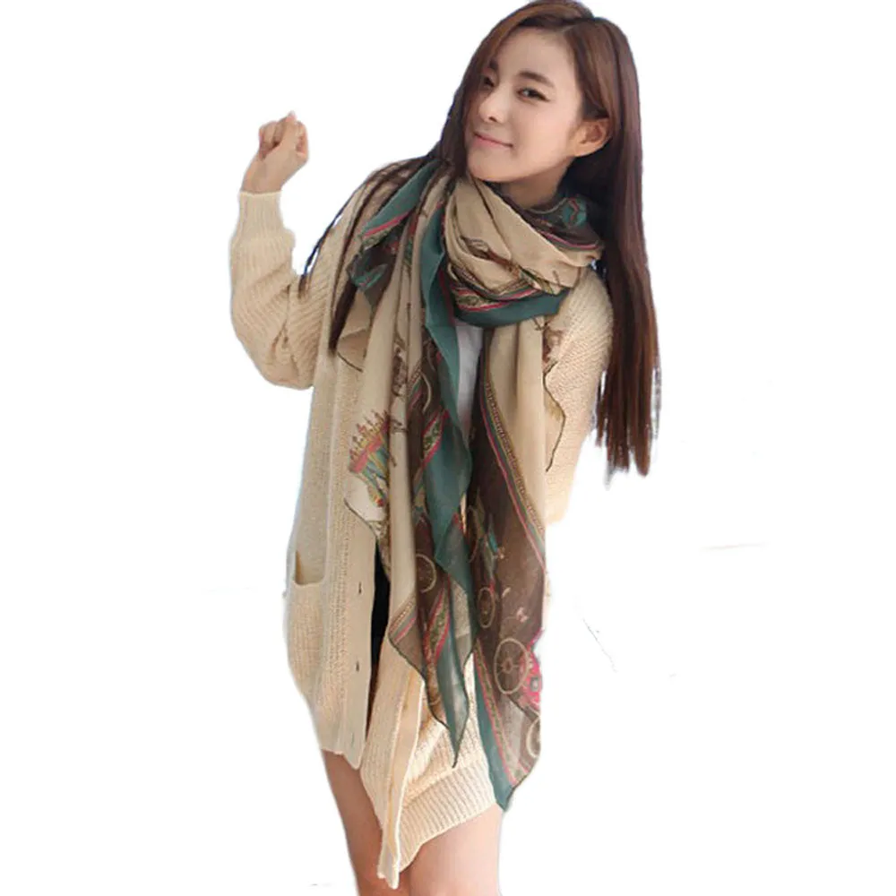 Scarf Women Lady Soft Large Wrap Shawl Scarves echarpe European and American popular bufanda de invierno