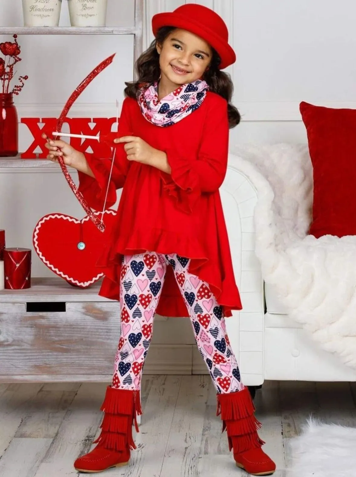 Secret Admirer Tunic, Scarf and Legging Set