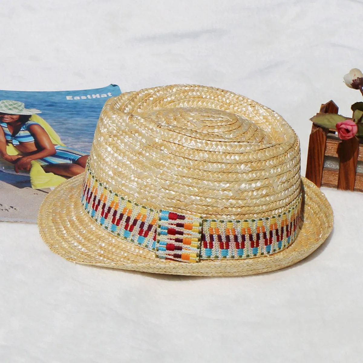 Short Brim Straw Woven Hat