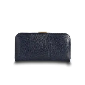 Slide Lock Wallet - Navy Lizard