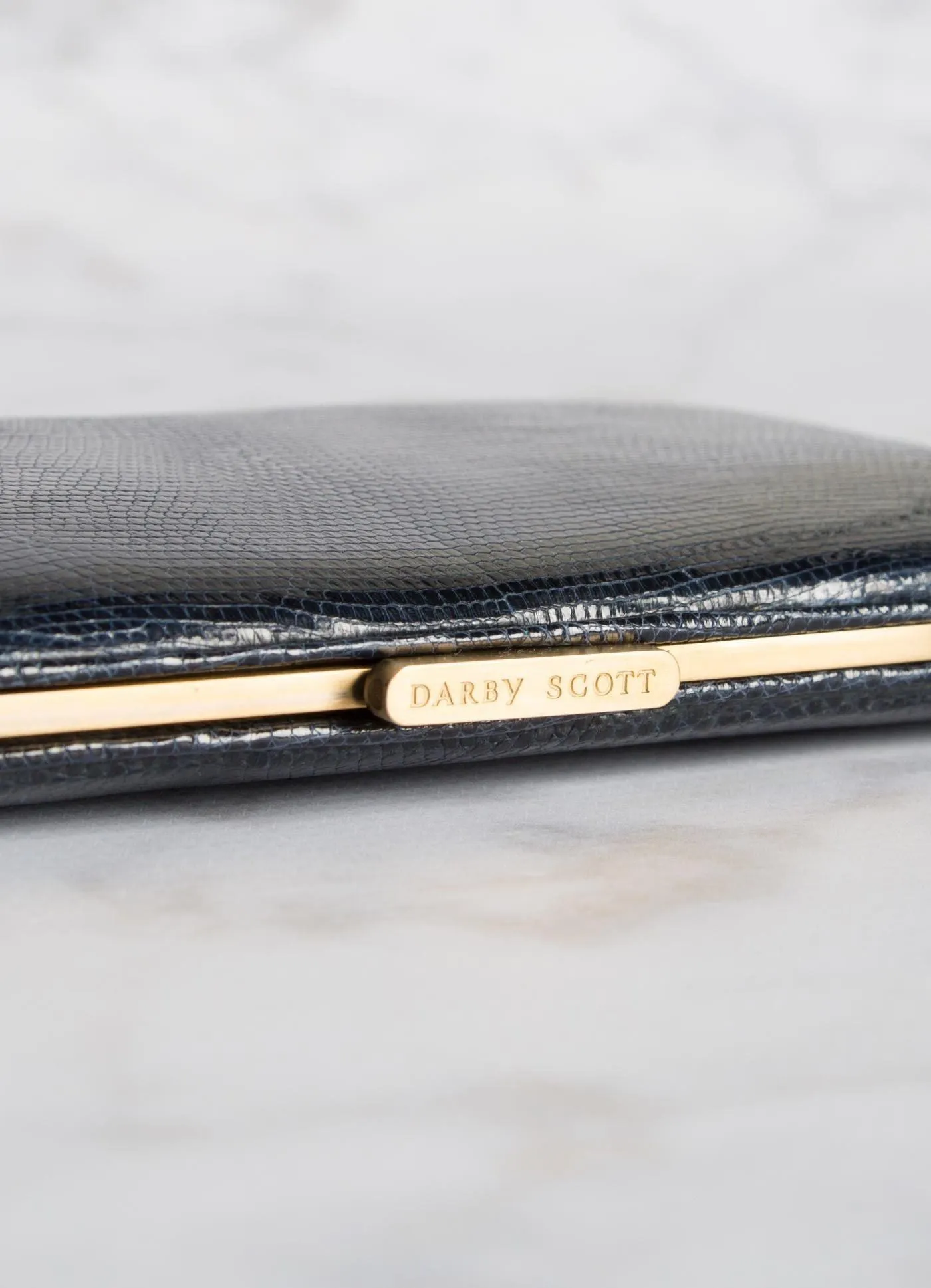 Slide Lock Wallet - Navy Lizard