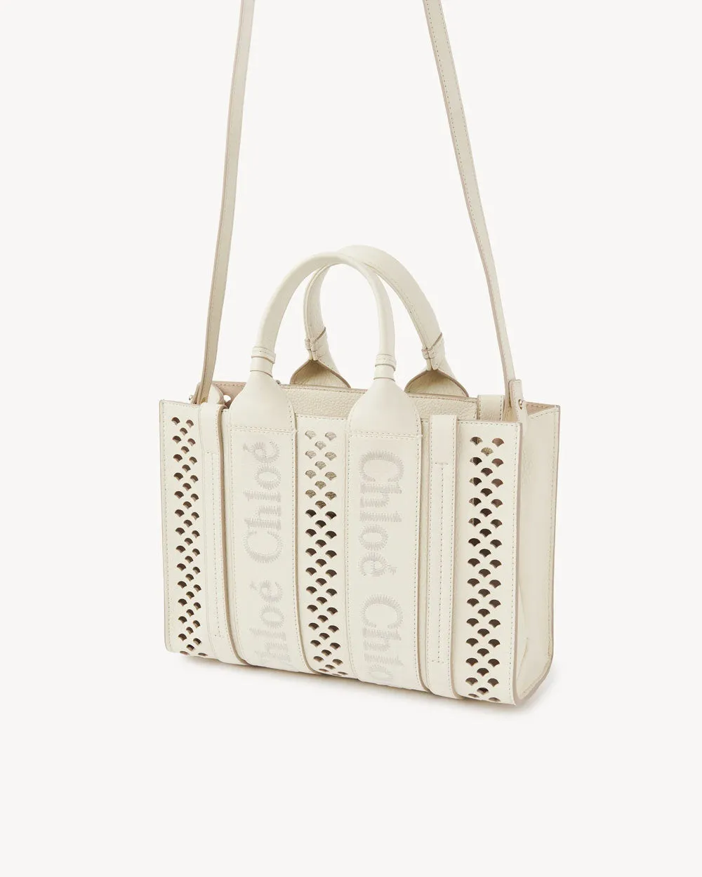 Small Woody Tote Bag in Ivory