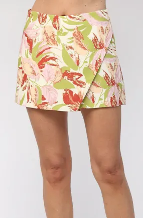 SPRING PALMS SKORT