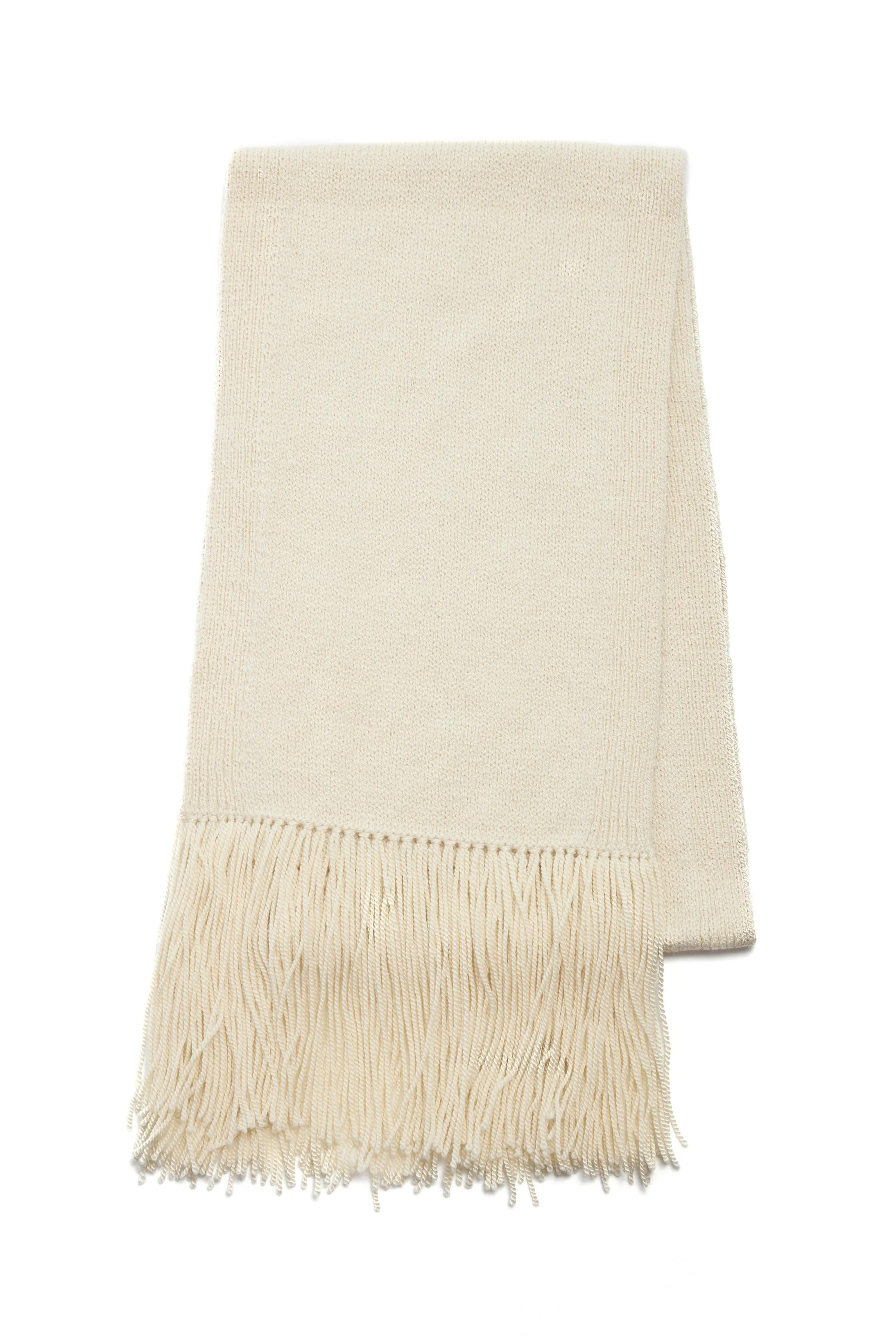 Staffordshire Knit Scarf in Ivory Cashmere