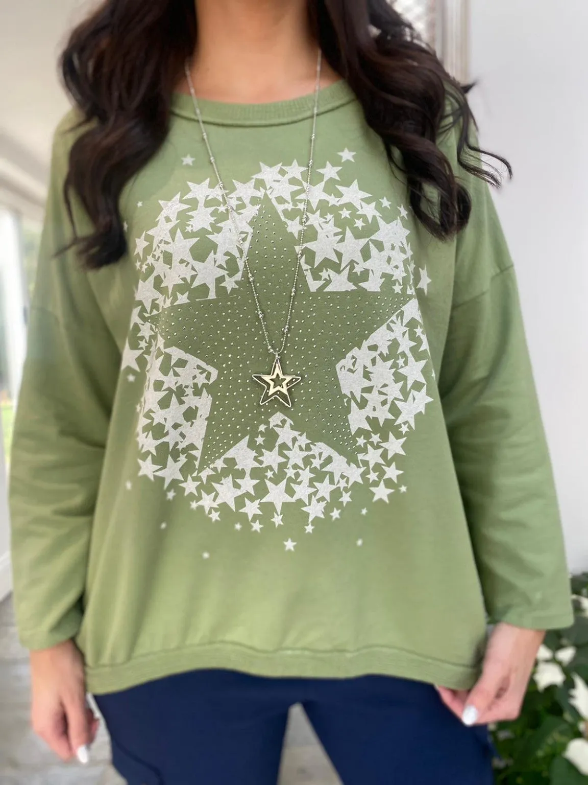 Star Diamante Top Tally