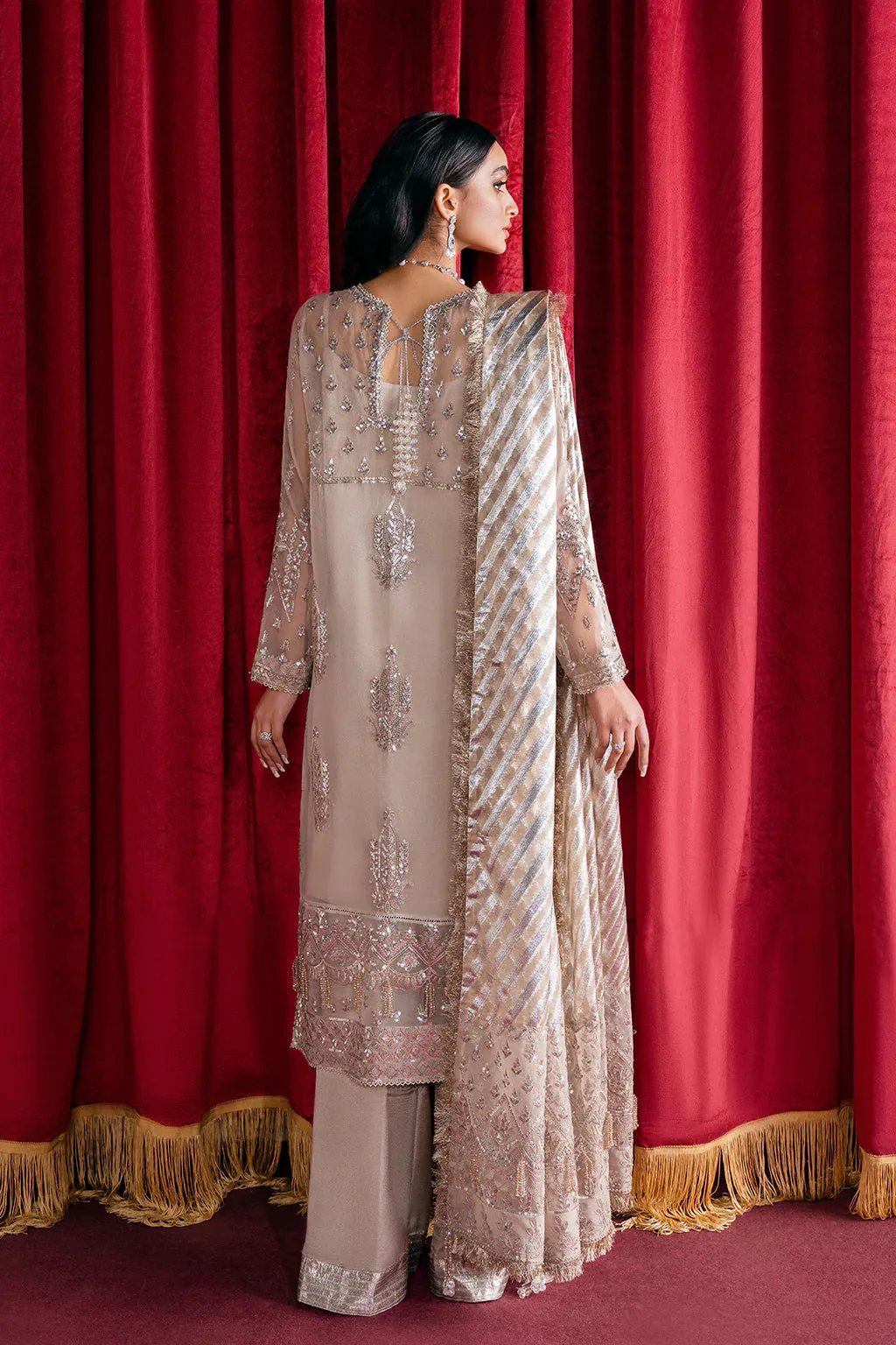 Starlet By Afrozeh Embroidered Organza Unstitched 3 Piece Suit - 02