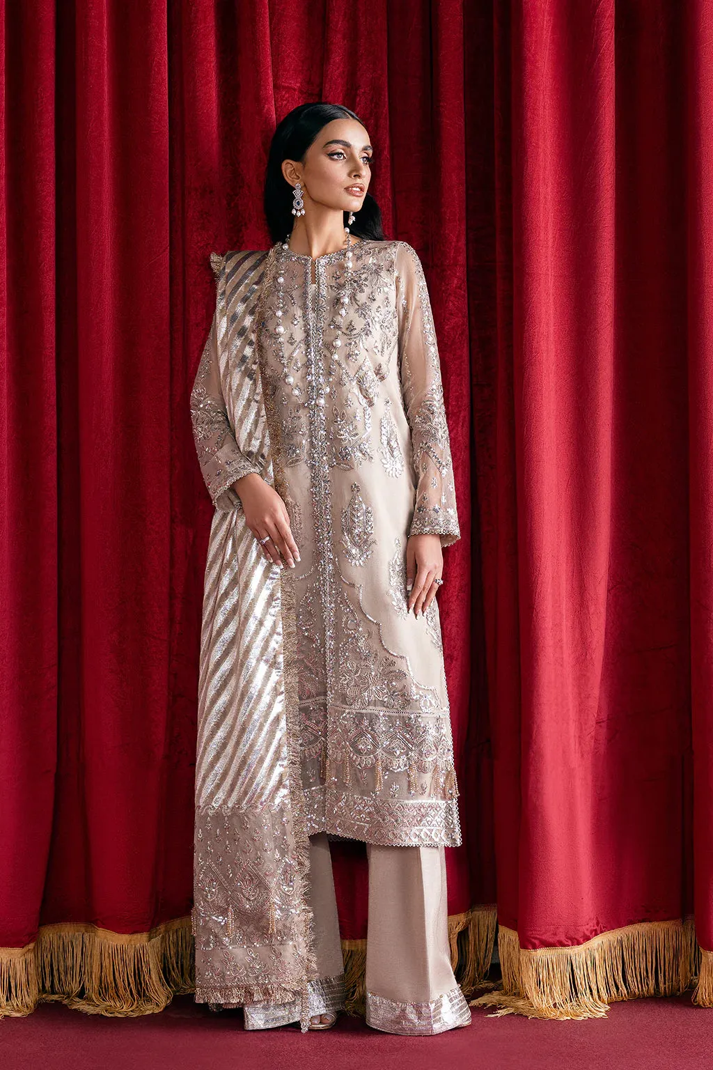 Starlet By Afrozeh Embroidered Organza Unstitched 3 Piece Suit - 02