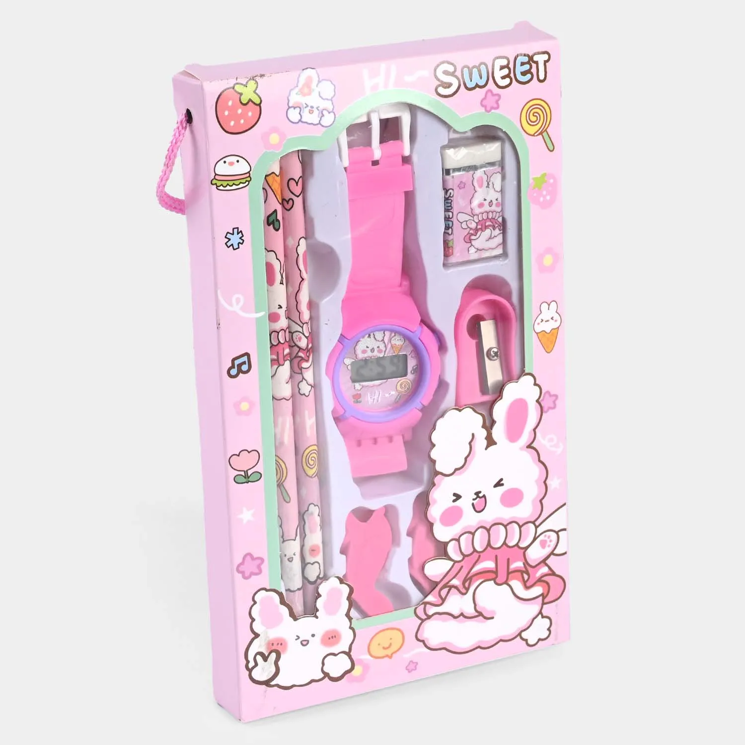 Stationery Set With Wristwatch For Kids