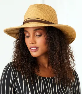 Straw Hat With Leather Tie