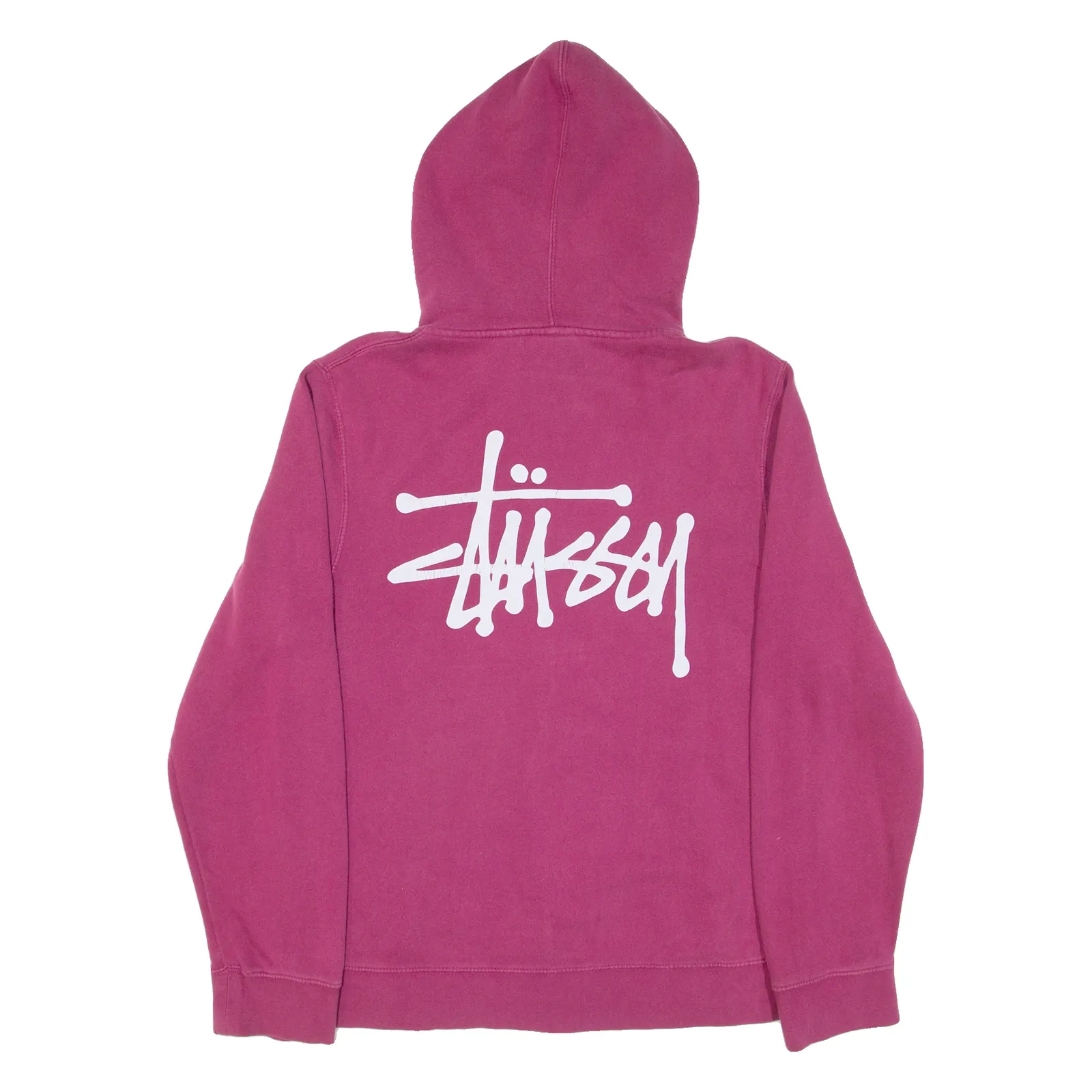 STUSSY Mens Pink Hoodie Full Zip S