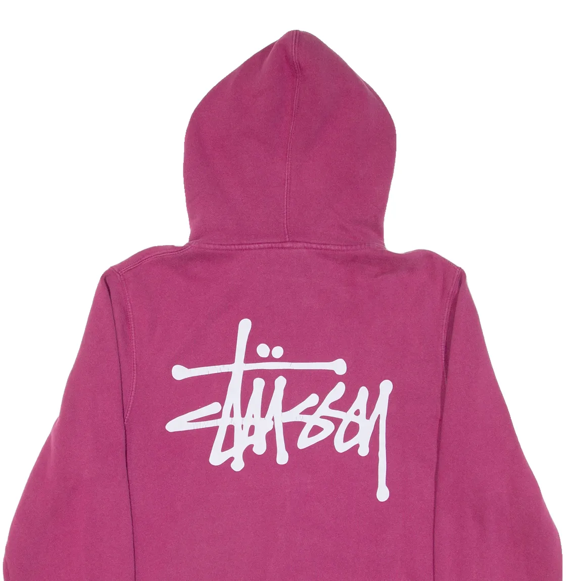 STUSSY Mens Pink Hoodie Full Zip S