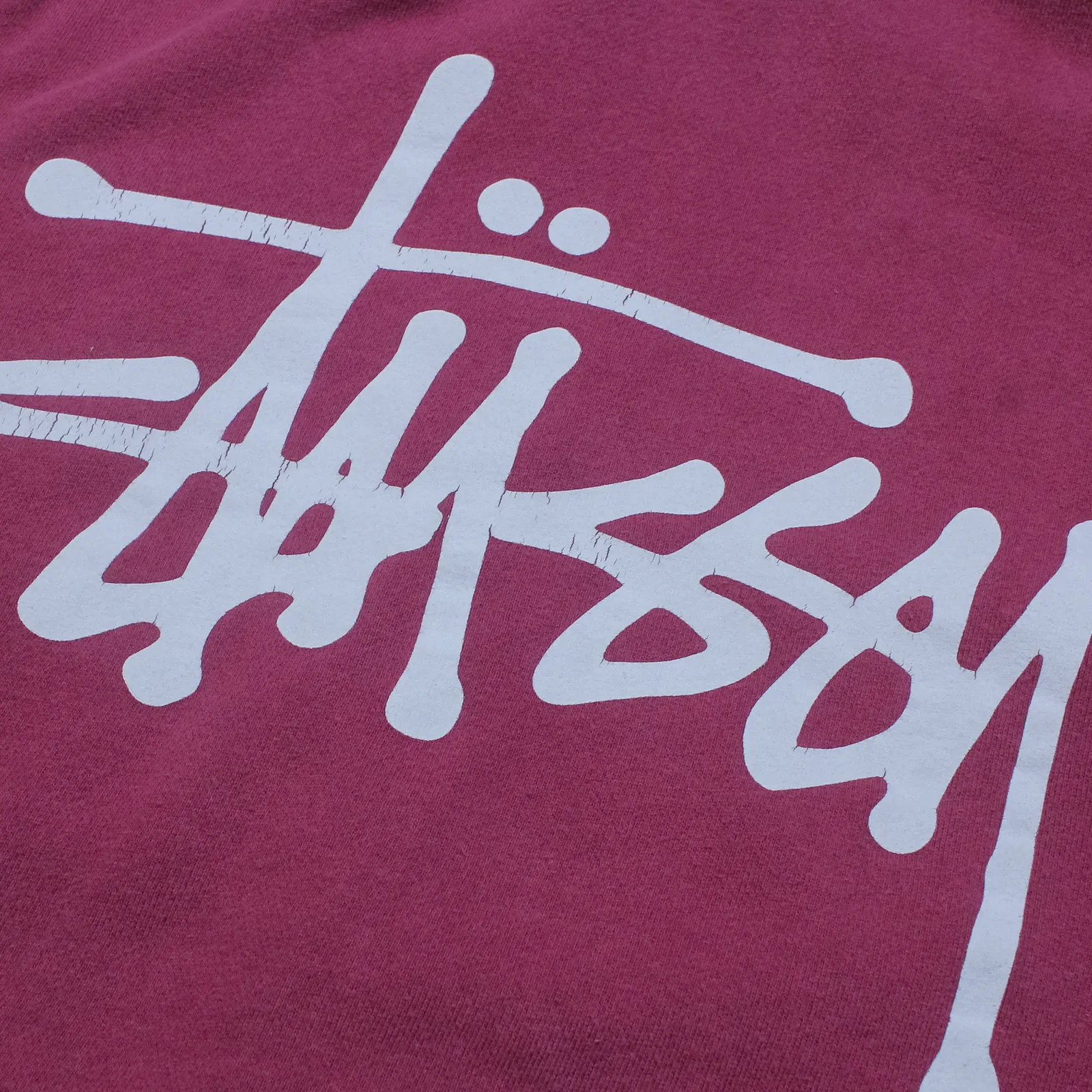 STUSSY Mens Pink Hoodie Full Zip S