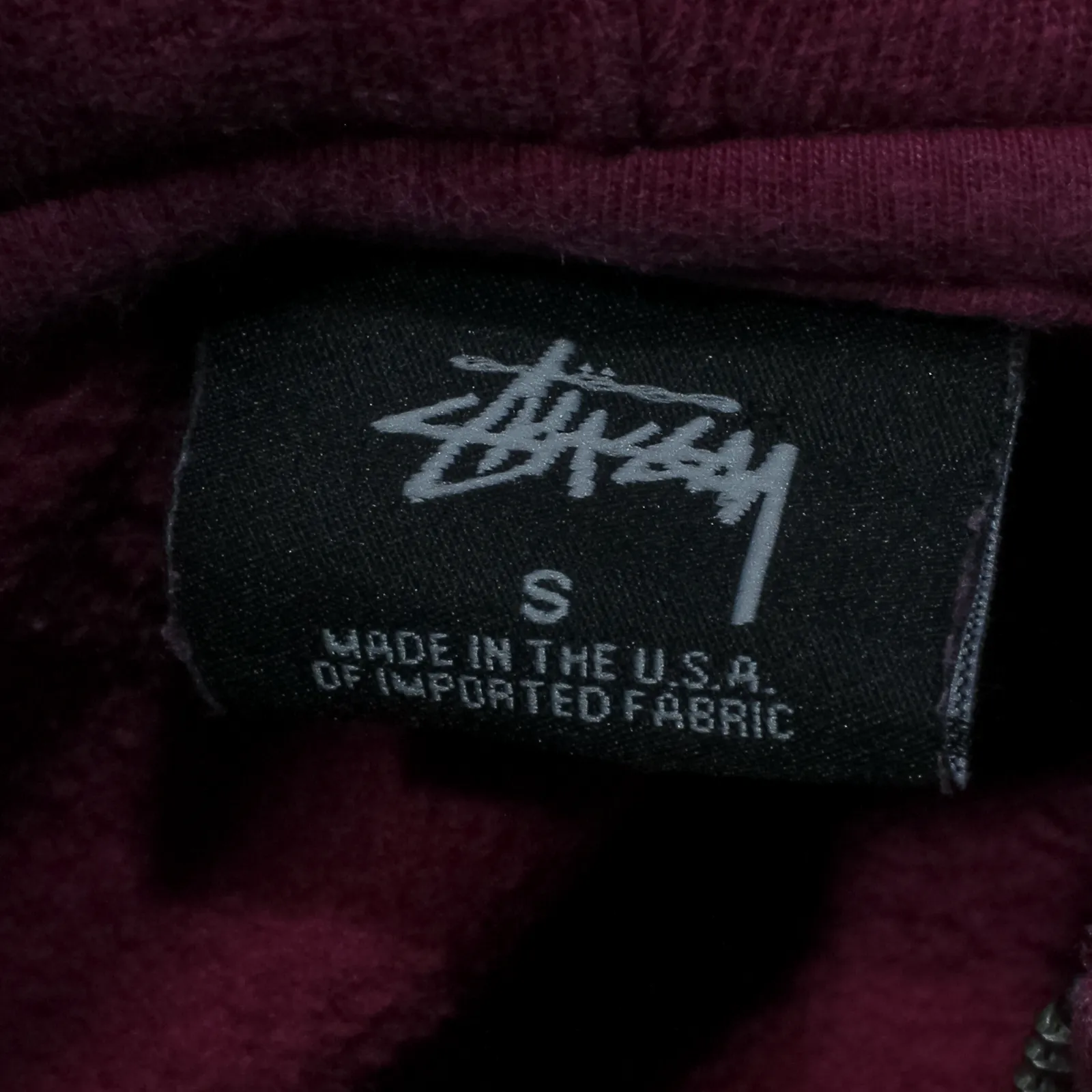 STUSSY Mens Pink Hoodie Full Zip S