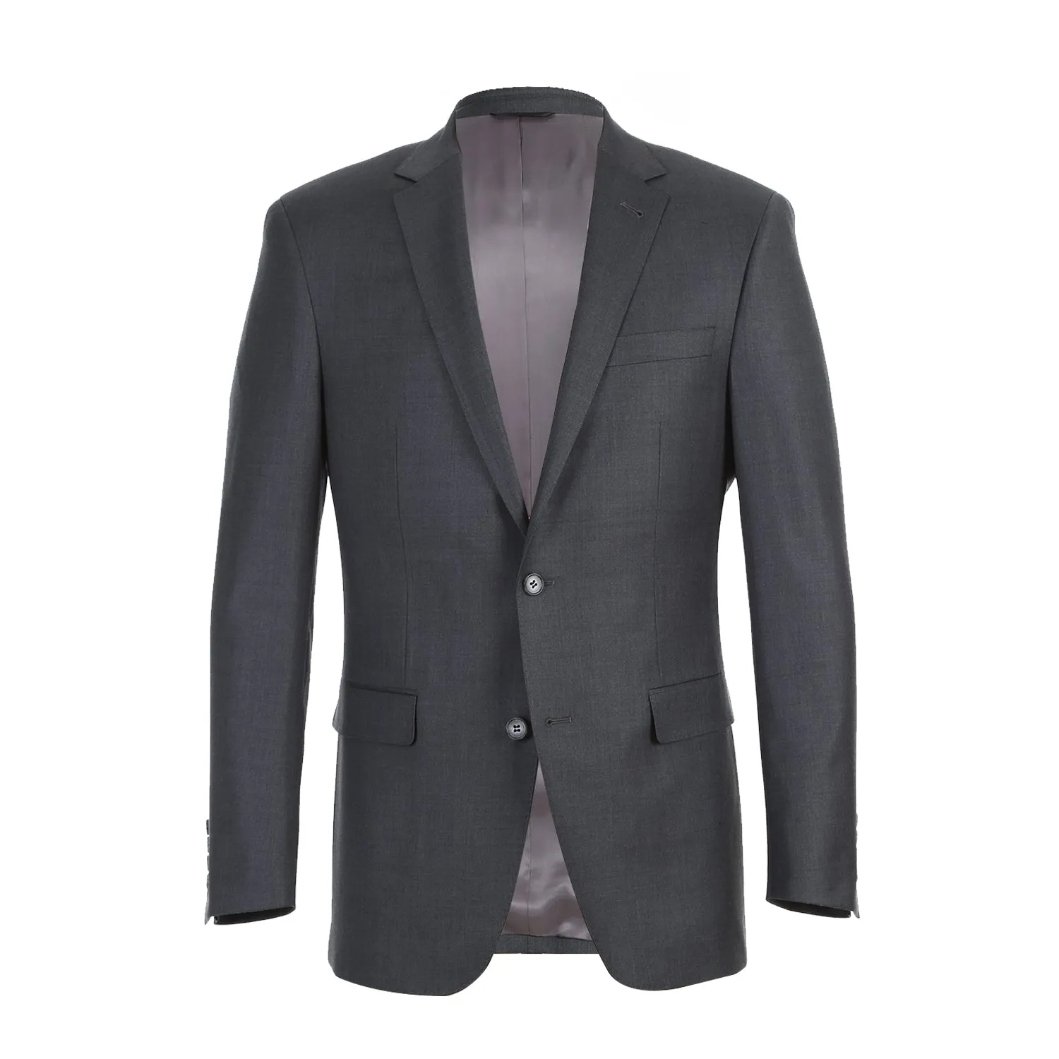 Super 150s Wool 2-Button Half-Canvas CLASSIC FIT Suit in Grey (Short, Regular, and Long Available) by Rivelino