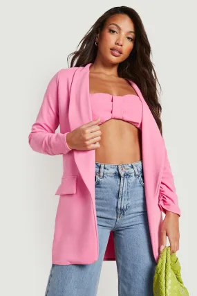 Tall Ruched Sleeve Blazer