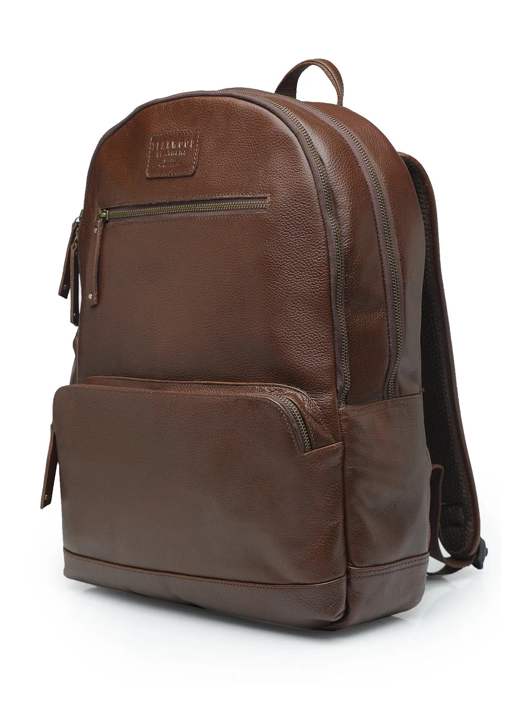 Teakwood Unisex Genuine Leather Brown Solid Backpack||Unisex Laptop Bag/Backpack- Clearance sale